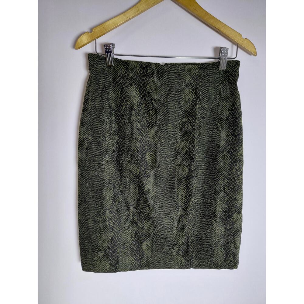 CHRISTINA HOPE 3755MPL1 Polyester Blend Skirt Green Solid Regular Women Size 10